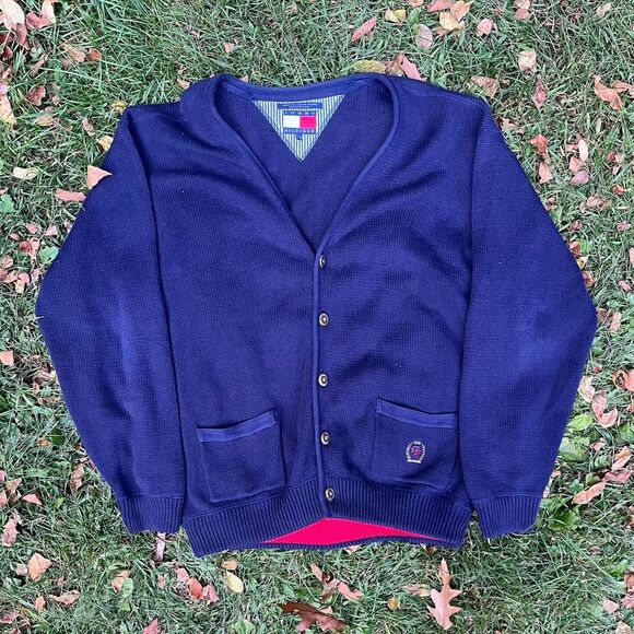Tommy-hilfiger Men's Navy Cardigan - Picture 1 of 5